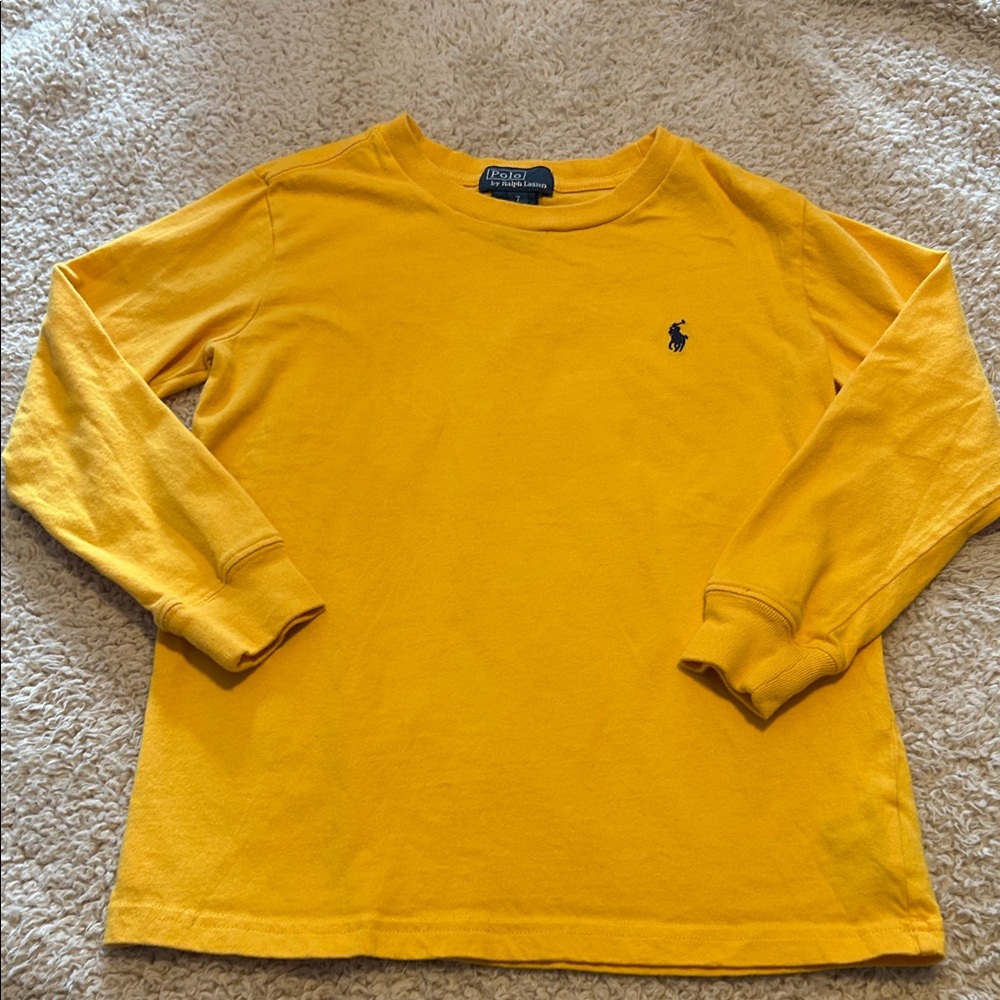 Polo by Ralph Lauren Kids Yellow Long Sleeve Tee